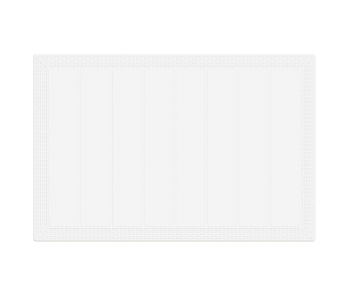 Juego de Comedor de Jardín de 5 Piezas Rattan Poliéster Blanco