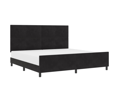 Estructura de Cama Negra 200x200 cm Terciopelo
