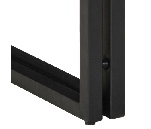 Mesa Auxiliar  con Cajón Negra 30x30x40 cm de Madera Maciza de Mango