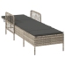 Tumbona Gris claro Ratán PE 157 x 55 x 92 cm Plegable Tumbona