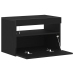 Mueble de TV  con luces LED Negro Roble 60x35x40 cm de madera