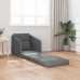 Sofá Cama de Piso  2-en-1 Gris Oscuro 65x80x83 cm Tela