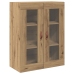 Armario de Pared  con Puertas de Cristal Roble Artesano 69,5x34x90 cm