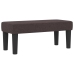 Cama con Estructura de Caja  con Colchón y Banco Marrón Oscuro 100x200 cm Tela