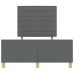 Estructura de Cama de Tela Gris Oscuro 140x200 cm