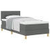Cama con Box Spring  con Colchón Gris Oscuro 90x200 cm Tela