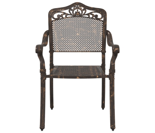 Conjunto de Comedor de Jardín de 7 Piezas de  en Aluminio Fundido Bronce