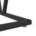 Mesa de café  en negro y roble, 100x50x40 cm, de madera y metal