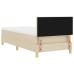 Cama con Somier y Colchón Crema 90x200 cm Tela