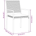 Juego de 3 Negro Rattan PE 54x62.5x89 cm Duradero