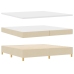 Cama con somier y colchón  Crema 200x200 cm Tela