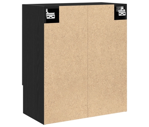 Armario de pared  Negro Roble 60x30x70 cm de madera