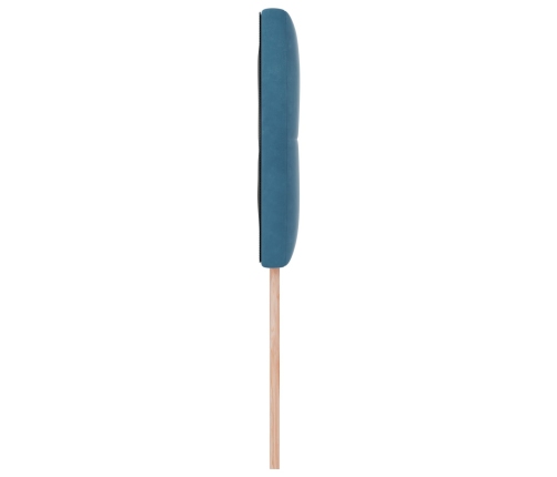 Cabecero  con botones acolchados azul oscuro de 100 cm de terciopelo