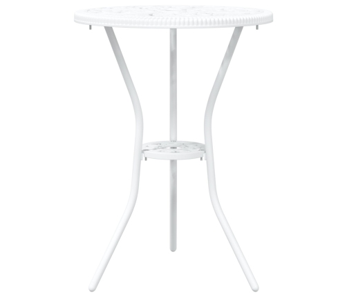 Conjunto de Bistro de Jardín de 3 Piezas  de Aluminio Fundido Blanco