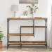 Mesa Consola de madera antigua 100x35x75 cm de madera aglomerada y acero