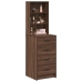 Almacén Alto Marrón Roble 40x41x135 cm Madera Ingenierizada