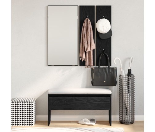 Conjunto de Muebles para Pasillo  en Madera Ingenierizada de Roble Negro