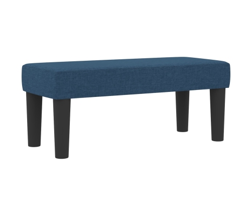 Cama Box Spring  con Colchón y Banco Azul 100x200 cm Tela
