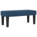 Cama Box Spring  con Colchón y Banco Azul 100x200 cm Tela