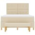 Cama con somier  y colchón & banco Crema 160x200 cm Tela