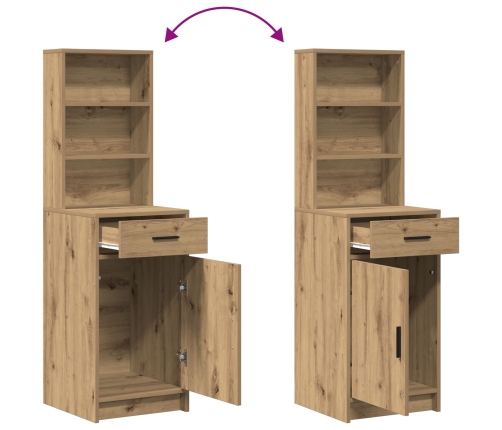 Gabinete alto de roble artesanal 40x41x135 cm de madera de ingeniería