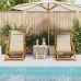 Sillas de playa plegables  2 pcs Taupe de Madera de Acacia y Textilene
