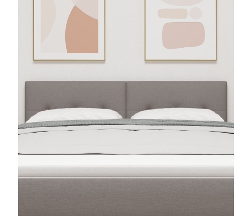Cabecero  Tapizado con Botones Taupe 160 cm de Tela