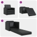Sillón cama 2 en 1 Negro 74x77x81 cm Cuero Sintético