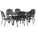 Set de 4 Negro Aluminio Fundido Mediana