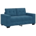 Sofá Loveseat  Azul 120 cm de Terciopelo