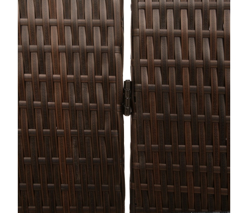 Divisor de habitación  3 paneles plegable marrón 146x180 cm ratán poliéster