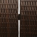 Divisor de habitación  3 paneles plegable marrón 146x180 cm ratán poliéster