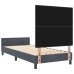 Estructura de Cama  en Gris Oscuro, 100x200 cm, Hecha de Terciopelo