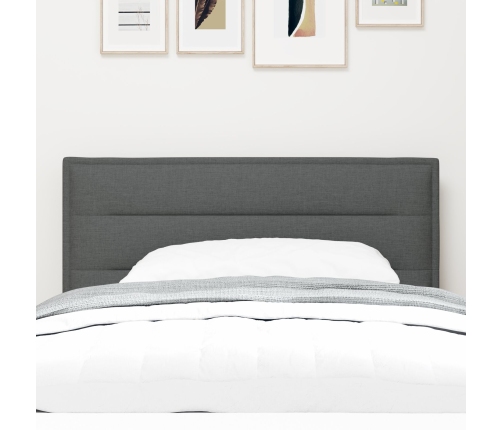 Cabecero  Diseño de Líneas Gris Oscuro 90 cm Tela