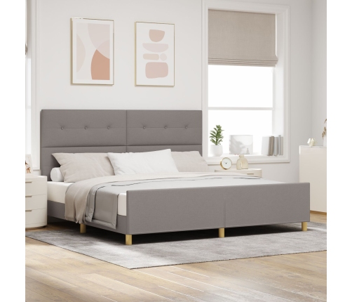 Cama de Tela Taupe  200x200 cm