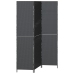 Biombo  de 3 paneles plegable negro 146x180 cm de poliratán