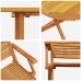 Juego de Bistro Plegable de 3 Piezas de Madera Maciza de Acacia
