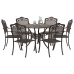 Conjunto de Comedor de Jardín de 7 Piezas de  en Aluminio Fundido Bronce