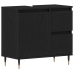 Cabinet de lavabo  Negro Roble 65x33x60 cm Madera elaborada