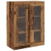 Armario de pared vidaxl con puertas de vidrio madera vieja 69,5x34x90 cm