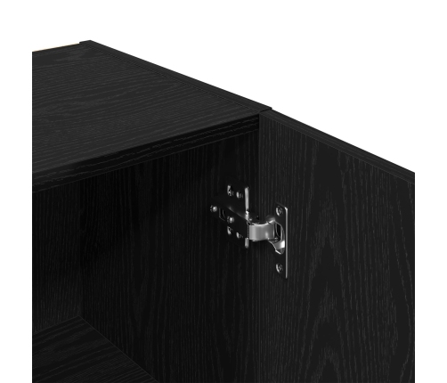 Gabinete de baño de roble negro  - 32x34x188.5 cm