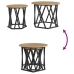Mesas Laterales Anidadas 2 pcs de Madera de Roble Artisan