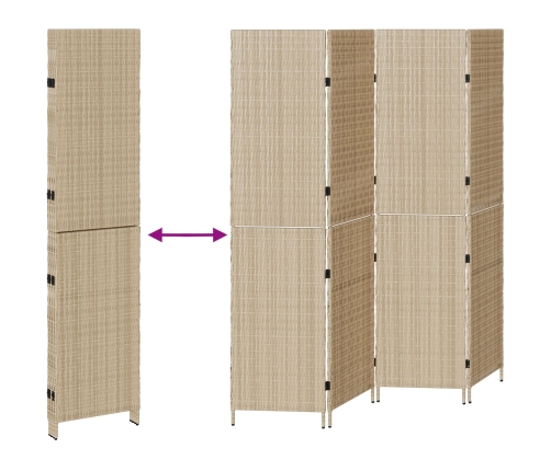 Divisores de habitaciones  Beige Ratán Alto Plegable