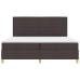 Cama con Box Spring  Marrón Oscuro 200x200 cm Tela