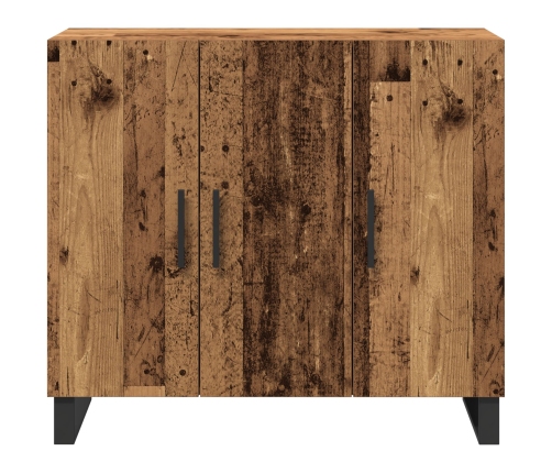 Sideboard  con 3 puertas de madera vieja 90x34x80 cm de madera compuesta