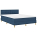 Cama Somier con Colchón Azul 140x190 cm Tela
