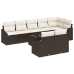 Conjunto de Sofá de Jardín Conjunto de 9 Beige, Marrón