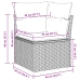 Set de Sofás de Jardín  de 9 Piezas con Cojines Beige Rattan Multifuncional