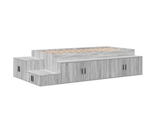 Marco de Cama de Almacenamiento Gris Sonoma Madera elaborada
