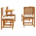 Conjunto de Comedor de Jardín de 5 Piezas de Madera Maciza de Acacia